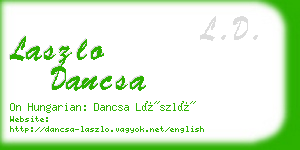 laszlo dancsa business card